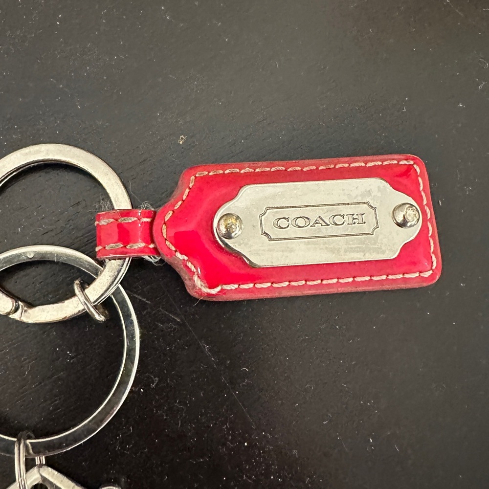 Authentic Coach Red Key Holder